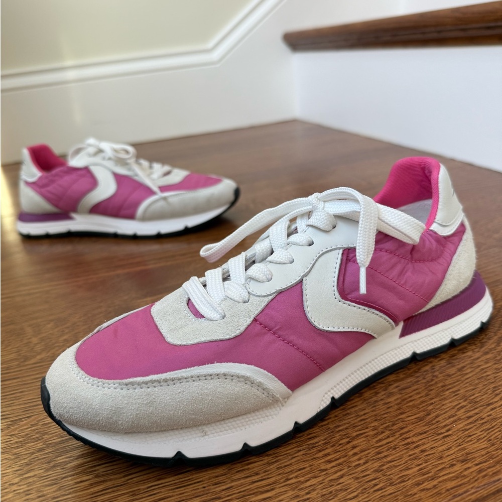 VOILE BLANCHE Storm Sneakers Pink Trainers Running Shoes Suede‎ Luxury 37